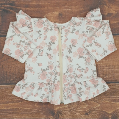 bluza niemowlęca dla dziewczynki, dziecięca bluza z kwiatowym motywem